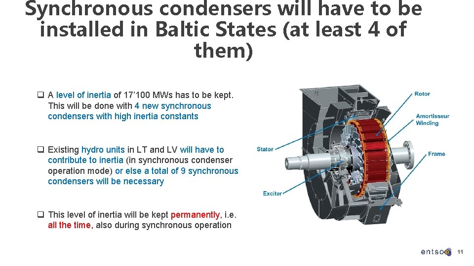 Synchronous condensers will have to be installed in Baltic States (at least 4 of