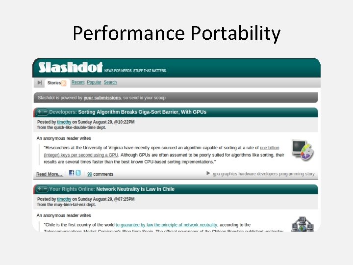 Performance Portability 