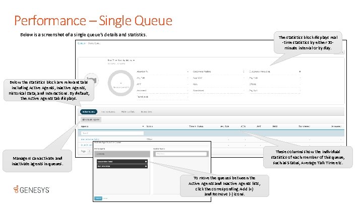 Performance – Single Queue Below is a screenshot of a single queue’s details and