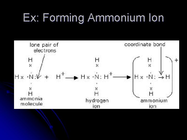 Ex: Forming Ammonium Ion 