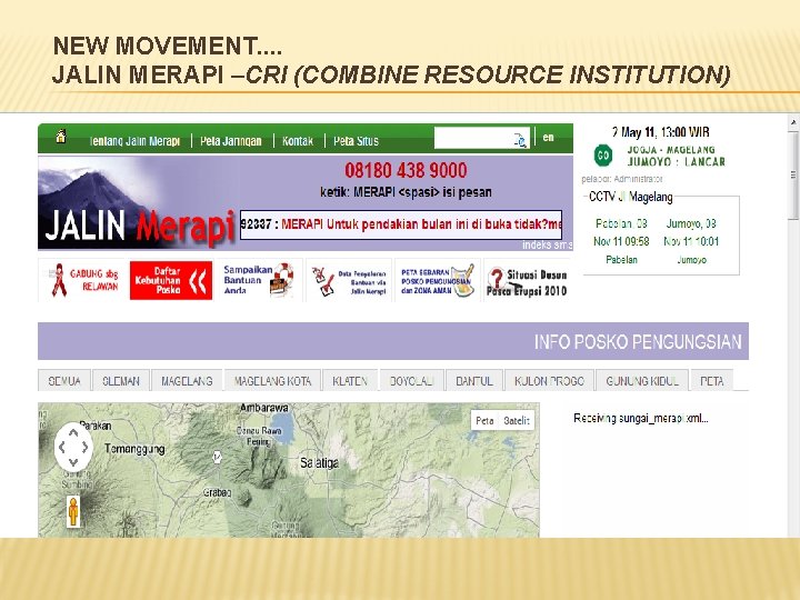 NEW MOVEMENT. . JALIN MERAPI –CRI (COMBINE RESOURCE INSTITUTION) 