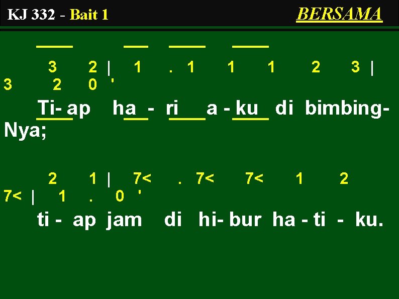 BERSAMA KJ 332 - Bait 1 3 3 2 2 | 0 ' Ti-