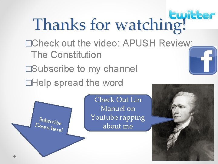 Thanks for watching! �Check out the video: APUSH Review: The Constitution �Subscribe to my