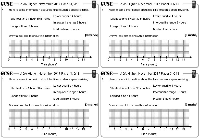 AQA Higher: November 2017 Paper 3, Q 13 1 AQA Higher: November 2017 Paper