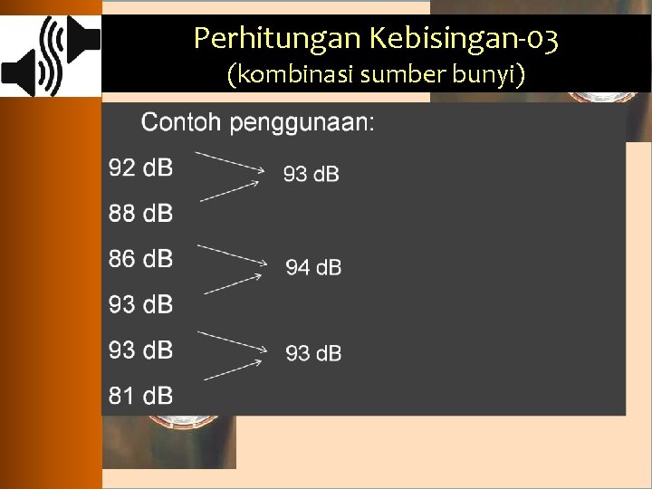 Perhitungan Kebisingan-03 (kombinasi sumber bunyi) 