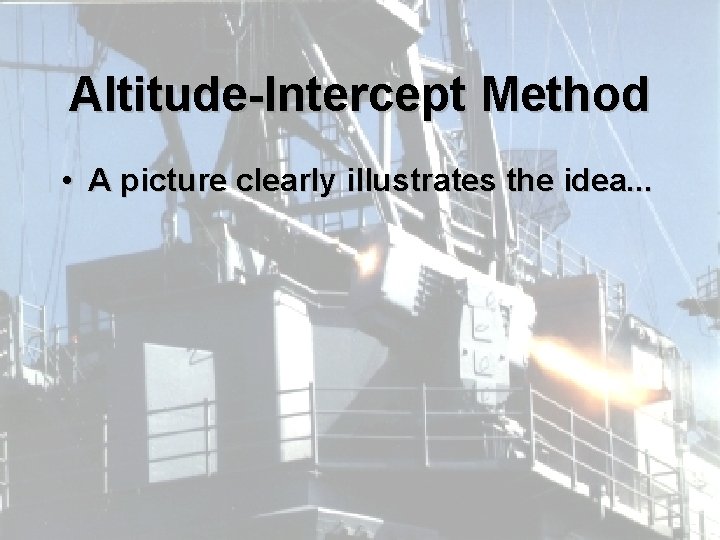 Altitude-Intercept Method • A picture clearly illustrates the idea. . . 