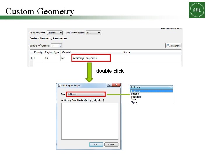 Custom Geometry double click 