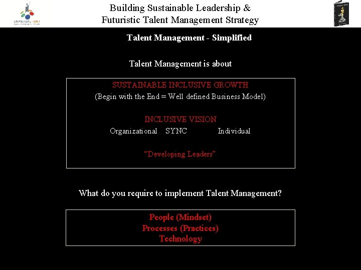 Building Sustainable Leadership & Futuristic Talent Management Strategy Talent Management - Simplified Talent Management