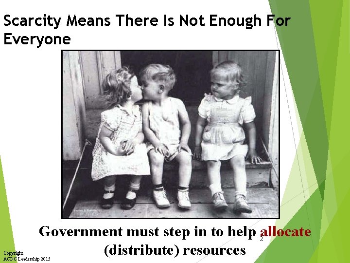 Scarcity Means There Is Not Enough For Everyone Government must step in to help