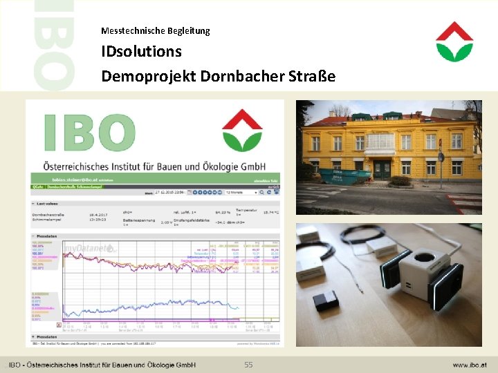 Messtechnische Begleitung IDsolutions Demoprojekt Dornbacher Straße 55 