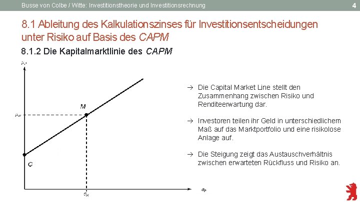 Busse von Colbe / Witte: Investitionstheorie und Investitionsrechnung 8. 1 Ableitung des Kalkulationszinses für