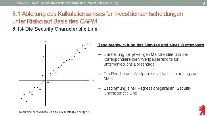 Busse von Colbe / Witte: Investitionstheorie und Investitionsrechnung 9 8. 1 Ableitung des Kalkulationszinses