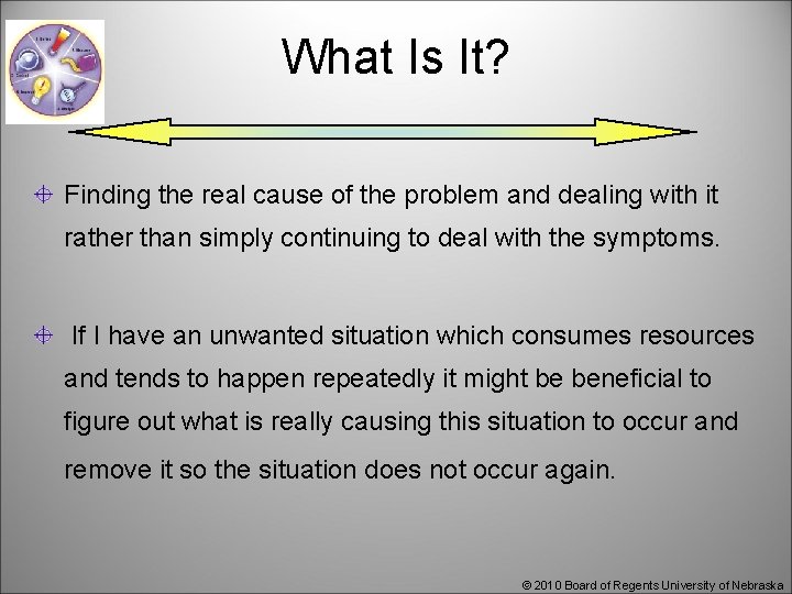 What Is It? Finding the real cause of the problem and dealing with it