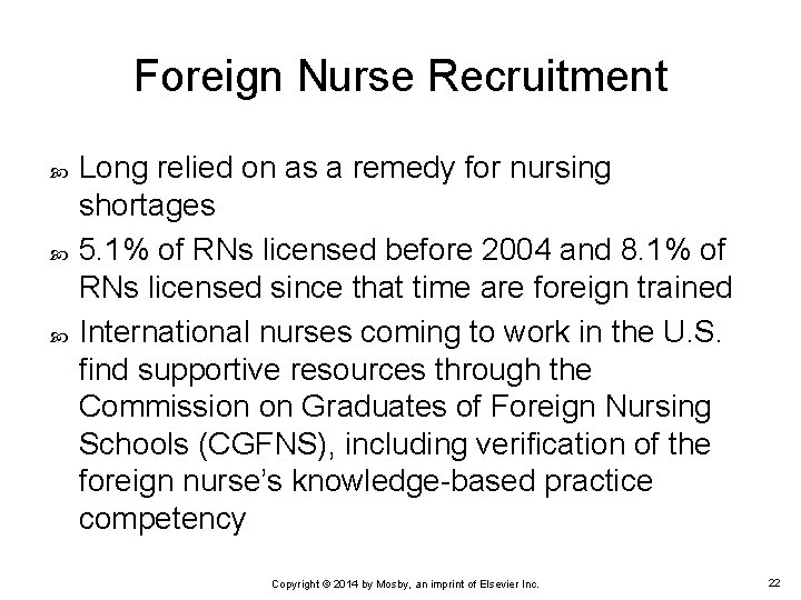 Foreign Nurse Recruitment Long relied on as a remedy for nursing shortages 5. 1%