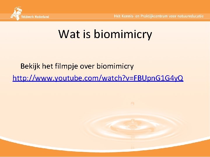 Wat is biomimicry Bekijk het filmpje over biomimicry http: //www. youtube. com/watch? v=FBUpn. G