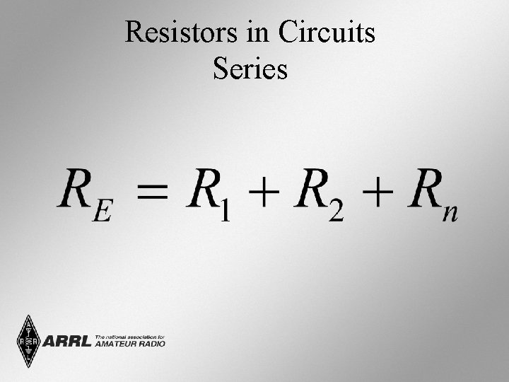 Resistors in Circuits Series 