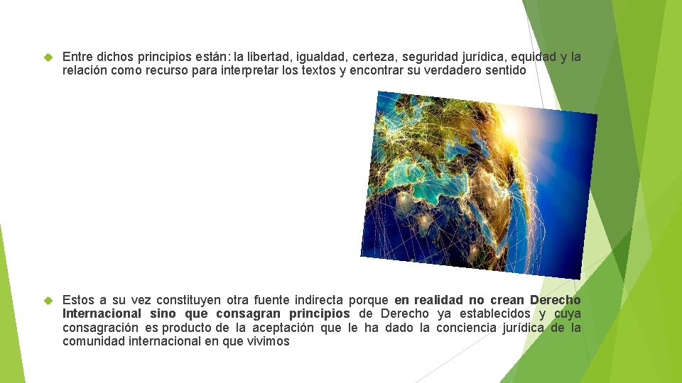  Entre dichos principios están: la libertad, igualdad, certeza, seguridad jurídica, equidad y la