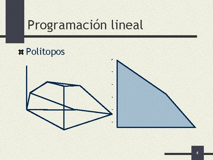 Programación lineal Politopos 4 