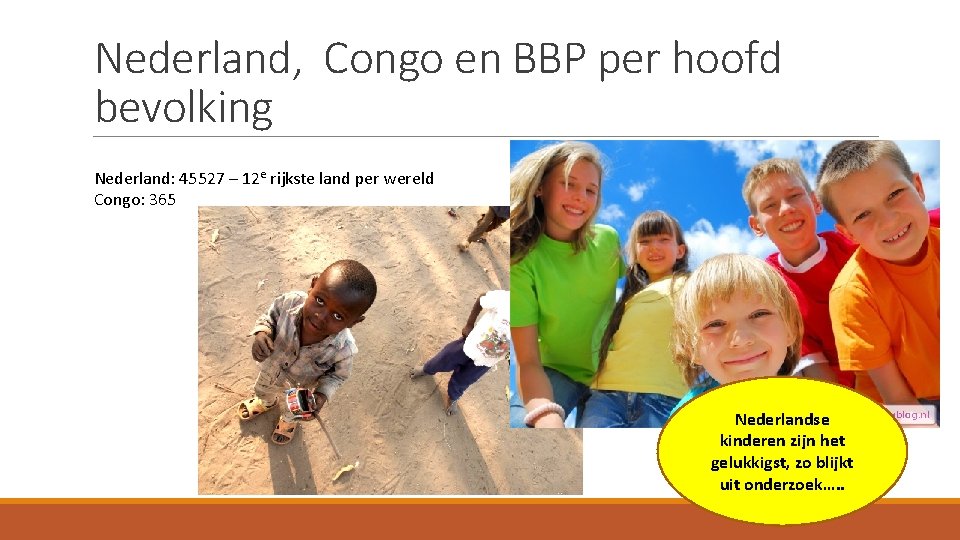 Nederland, Congo en BBP per hoofd bevolking Nederland: 45527 – 12 e rijkste land