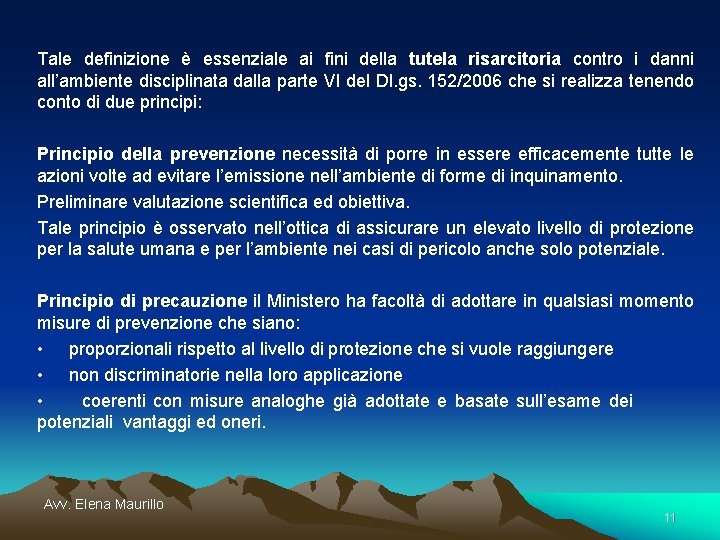 Tale definizione è essenziale ai fini della tutela risarcitoria contro i danni all’ambiente disciplinata