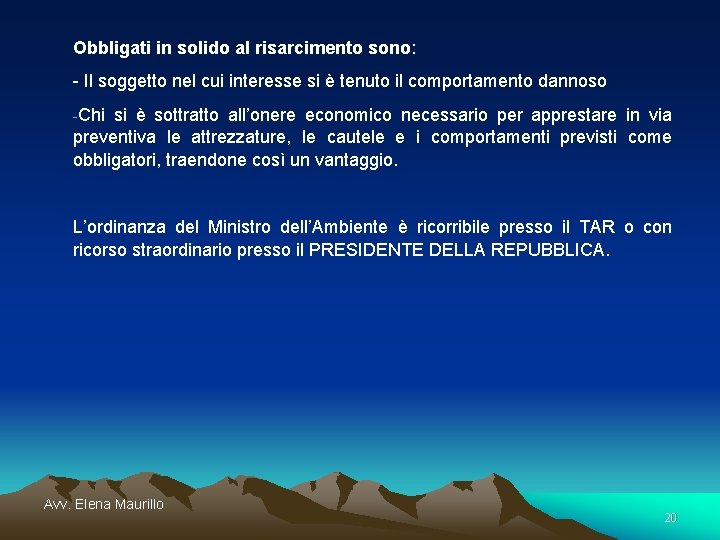 Obbligati in solido al risarcimento sono: - Il soggetto nel cui interesse si è