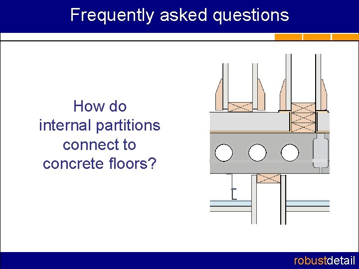 Frequently asked questions How do internal partitions connect to concrete floors? robustdetail 