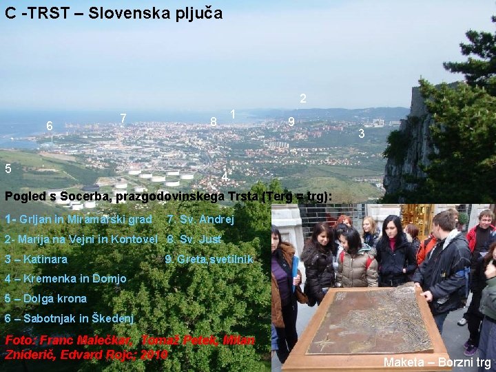 C -TRST – Slovenska pljuča 2 6 7 1 8 5 9 3 4