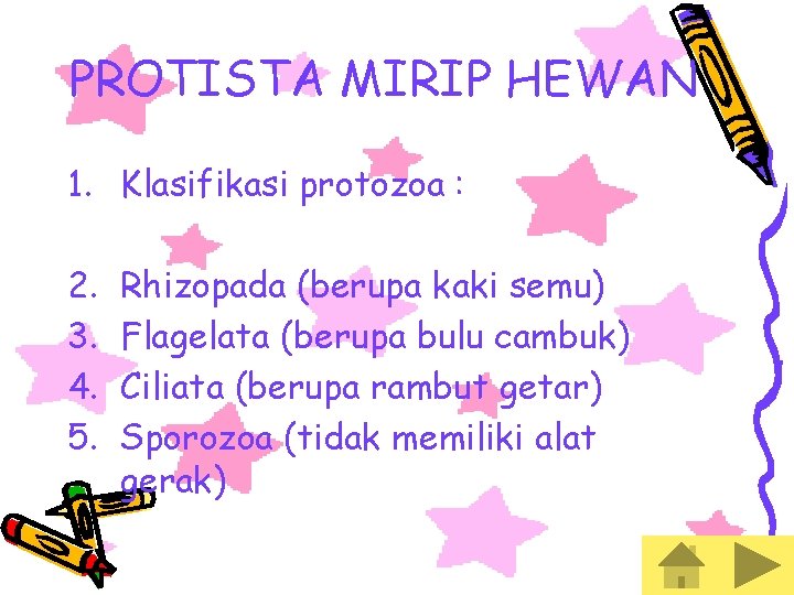 PROTISTA MIRIP HEWAN 1. Klasifikasi protozoa : 2. 3. 4. 5. Rhizopada (berupa kaki