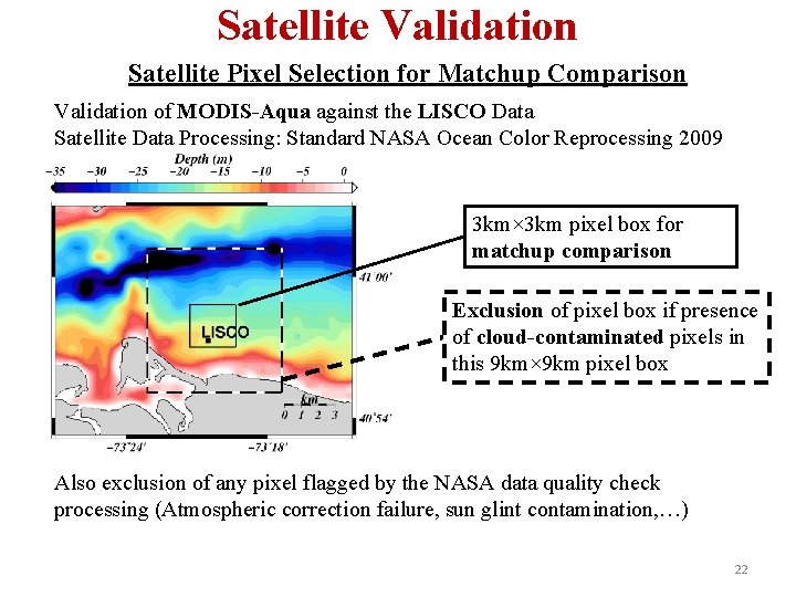 Satellite Validation Satellite Pixel Selection for Matchup Comparison Validation of MODIS-Aqua against the LISCO