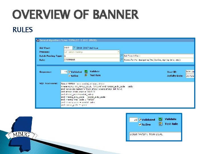 OVERVIEW OF BANNER RULES 