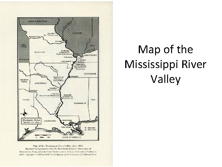 Map of the Mississippi River Valley 