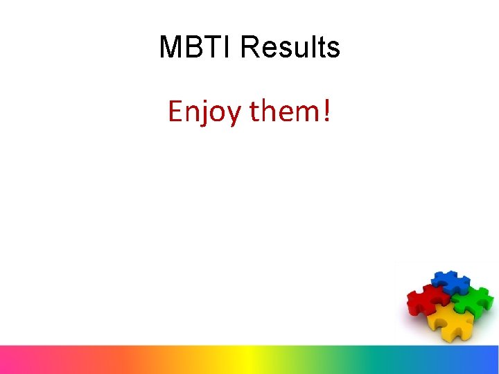 MBTI Results Enjoy them! 