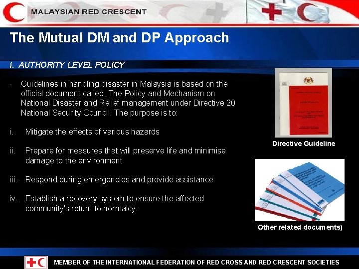 The Mutual DM and DP Approach i. AUTHORITY LEVEL POLICY - i. ii. Guidelines