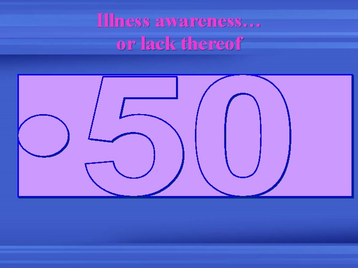 Illness awareness… or lack thereof 