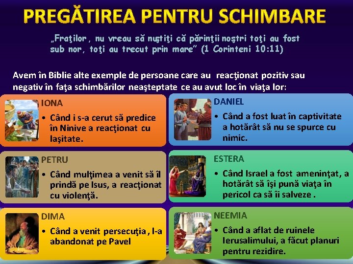 „Fraţilor , nu vreau să nuştiţi că părinţii noştri toţi au fost sub nor,