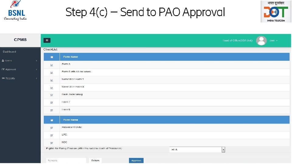 Step 4(c) – Send to PAO Approval Page 33 