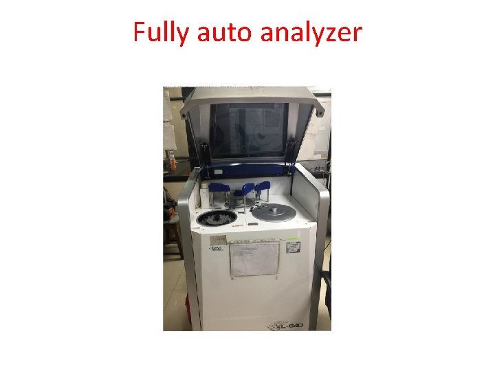 Fully auto analyzer Fully auto analyzer