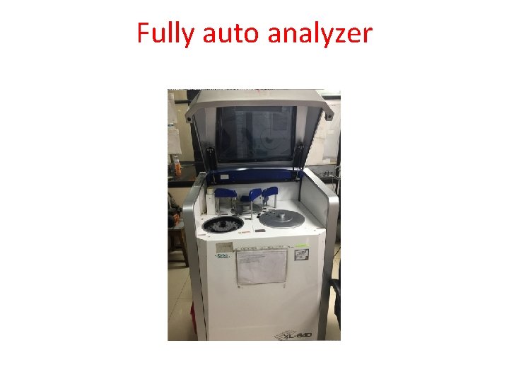 Fully auto analyzer 