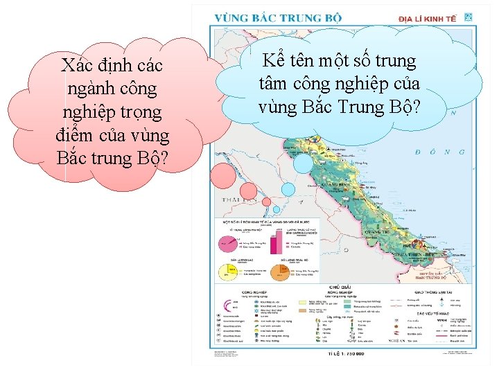 Xác định các ngành công nghiệp trọng điểm của vùng Bắc trung Bộ? Kể