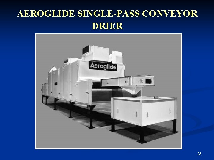 AEROGLIDE SINGLE-PASS CONVEYOR DRIER 23 