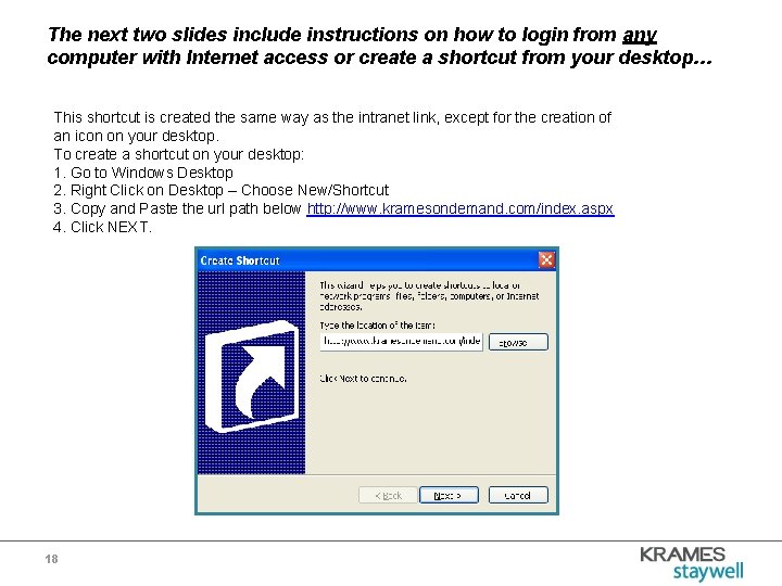 The next two slides include instructions on how to login from any computer with