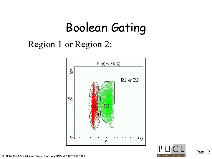 Boolean Gating Region 1 or Region 2: Page 12 © 1988 -2006 J. Paul