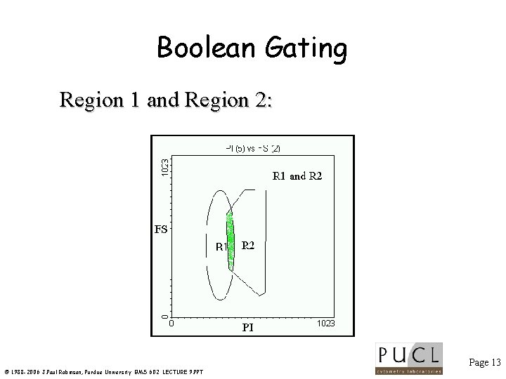 Boolean Gating Region 1 and Region 2: Page 13 © 1988 -2006 J. Paul