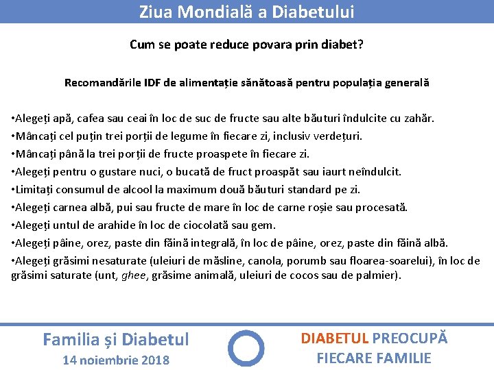 Ziua Mondială a Diabetului Cum se poate reduce povara prin diabet? Recomandările IDF de