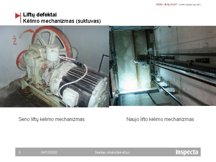 Liftų defektai Kėlimo mechanizmas (suktuvas) Seno liftų kėlimo mechanizmas 5 04/12/2020 Naujo lifto kėlimo