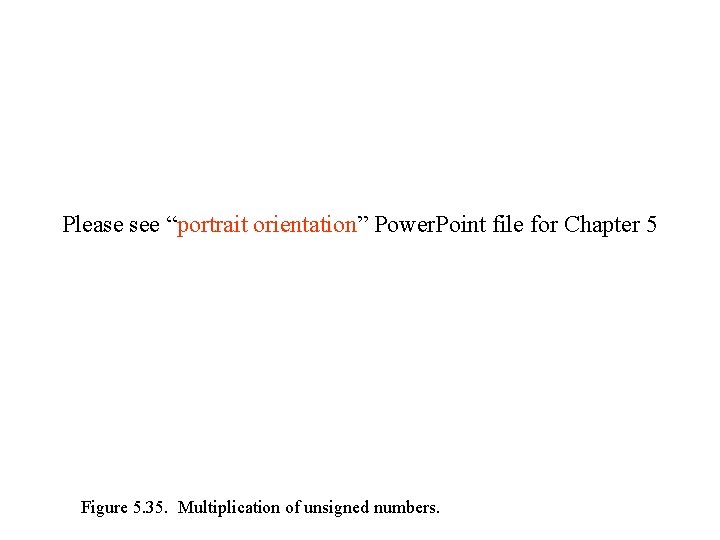 Please see “portrait orientation” Power. Point file for Chapter 5 Figure 5. 35. Multiplication