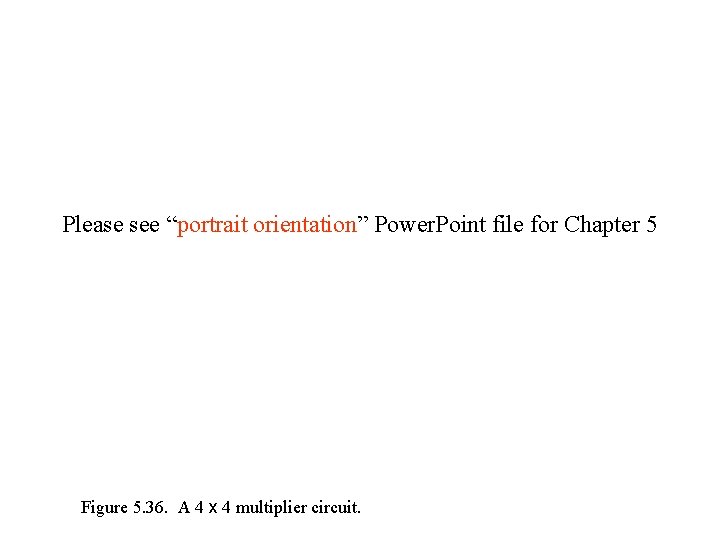 Please see “portrait orientation” Power. Point file for Chapter 5 Figure 5. 36. A