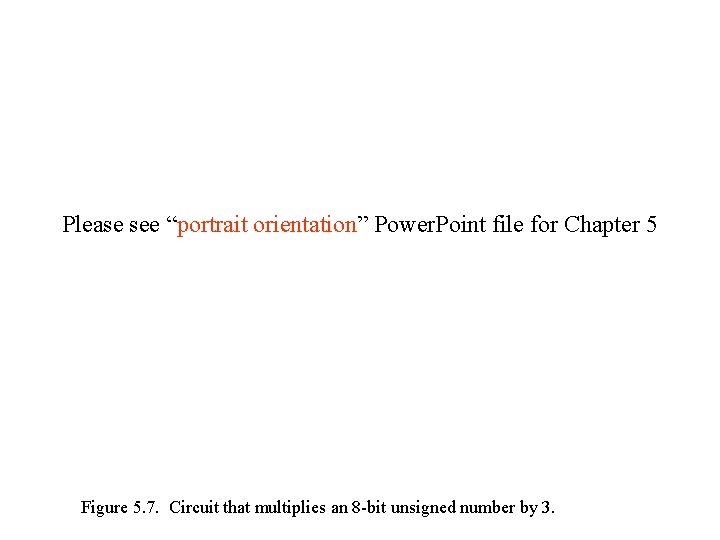 Please see “portrait orientation” Power. Point file for Chapter 5 Figure 5. 7. Circuit