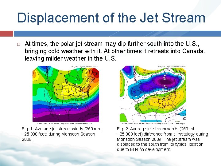 Displacement of the Jet Stream At times, the polar jet stream may dip further