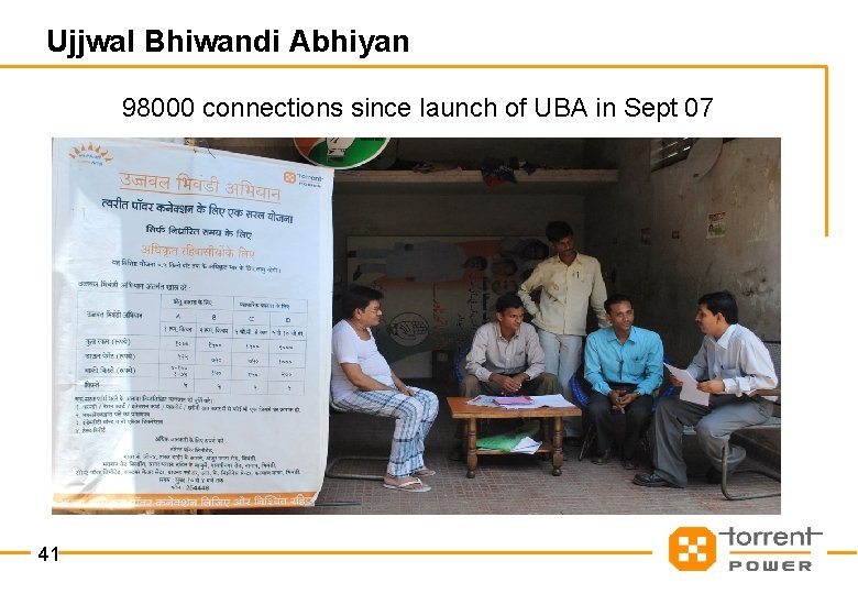 Ujjwal Bhiwandi Abhiyan 98000 connections since launch of UBA in Sept 07 41 